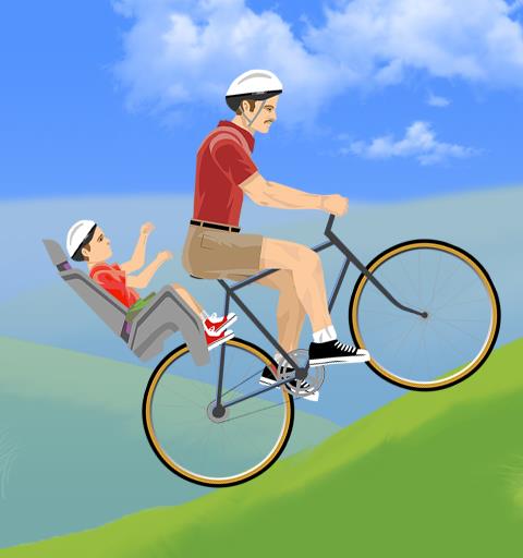 Happy Bike Climb Wheels Road 2