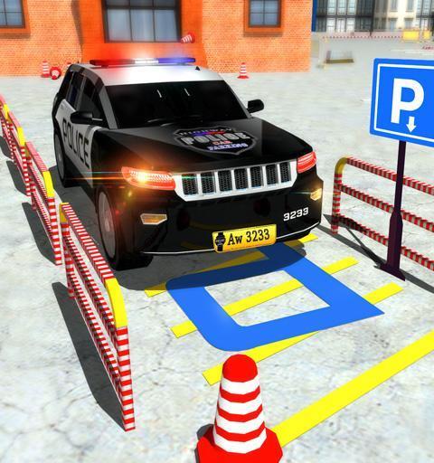 公路 警车 停车