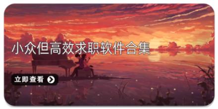 小众但高效求职软件合集